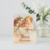  kerstman met glimlachend kind feestdagenkaart (Staand voorkant)