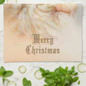 kerstman met glimlachend kind theedoek (Gevouwen)