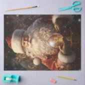  Kerstman met gloeiende kerstbal Tissuepapier (Craft)