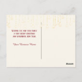 kerstman met Gold Star Briefkaart (Achterkant)