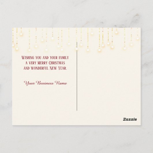 kerstman met Gold Star Briefkaart (Achterkant)