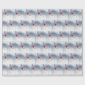 kerstman met Gold Star Cadeaupapier (Vlak)