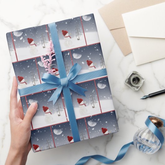 kerstman met Gold Star Cadeaupapier (Geschenken)