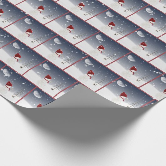 kerstman met Gold Star Cadeaupapier (Hoek)