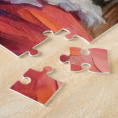 Kerstman met Goldendoodle Kerst Kunst Legpuzzel (Zijkant)