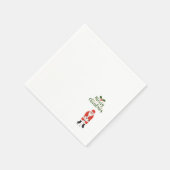 Kerstman met golfbal en kerstgolfer servet (Hoek)