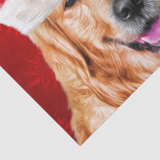 Kerstman met gouden ruggengraat tissuepapier (Detail)