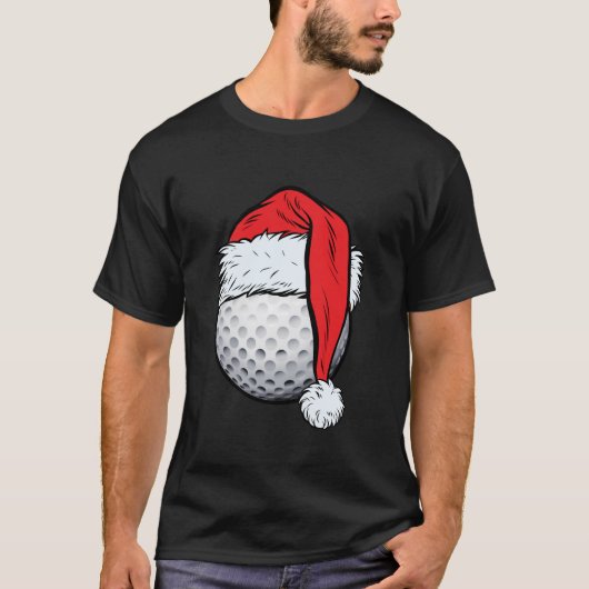 kerstman met goufbal kerstman t-shirt (Voorkant)