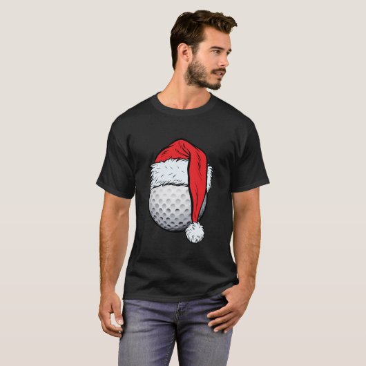 kerstman met goufbal kerstman t-shirt (Voorkant volledig)