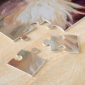 Kerstman met Great Pyrenees Kerstkunst Legpuzzel (Zijkant)
