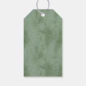 Kerstman met groene jas kerstcadeaus cadeaulabel (Achterkant)