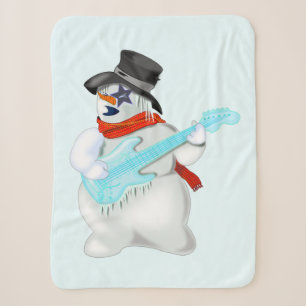 Kerstman met Guitar Baby Sherpa Blanket Deken