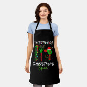 kerstman met haarser en passende cadeaus schort (Gedragen)