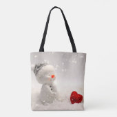 Kerstman met hartverwarmende liefde tote bag (Achterkant)
