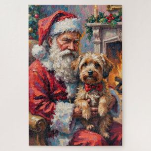 Kerstman met Havanese Kerst Kunst Legpuzzel