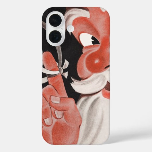 Kerstman met herinneringssnoer aan vinger Case-Mate iPhone case (Achterkant)