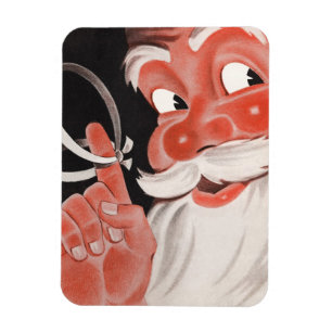 Kerstman met herinneringssnoer aan vinger magneet