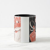 Kerstman met herinneringssnoer aan vinger mok (Midden)