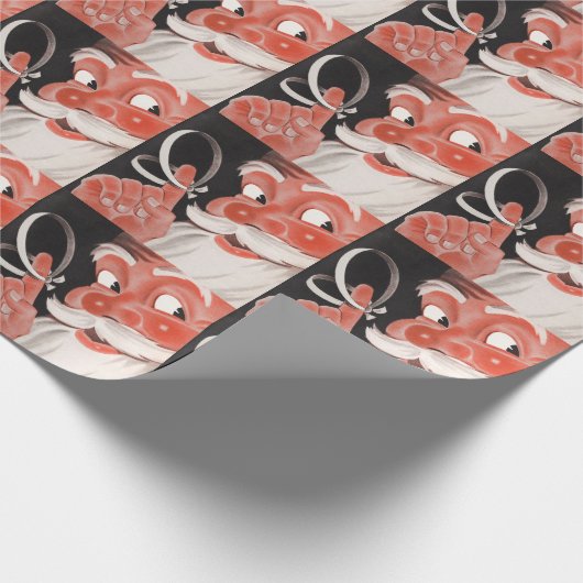  Kerstman met Herinneringsstring op Vinger Cadeaupapier (Hoek)