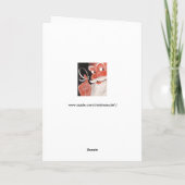 Kerstman met Herinneringsstring op Vinger Feestdagen Kaart (Achterkant)