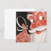  Kerstman met Herinneringsstring op Vinger Feestdagenkaart (Voorkant / Achterkant)