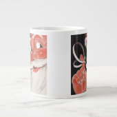Kerstman met Herinneringsstring op Vinger Grote Koffiekop (Voorkant)