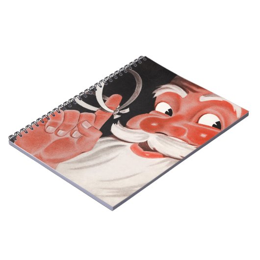 Kerstman met Herinneringsstring op Vinger Notitieboek (Linkerzijde)