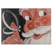  Kerstman met Herinneringsstring op Vinger Snijplank (Voorkant)