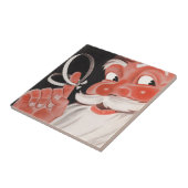 Kerstman met Herinneringsstring op Vinger Tegeltje (Zijkant)