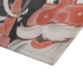 Kerstman met herinneringstouw aan zijn vinger snijplank (Hoek)