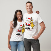 Kerstman met herten unisex t-shirt (Unisex)