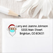 Kerstman met het Etiket van het Adres van de Terug (Insitu)