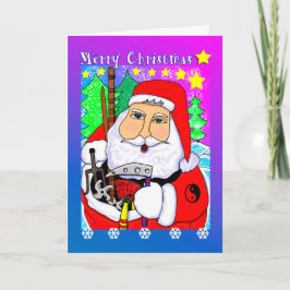 Kerstman met het Wenskaart van de Giften van Feestdagen Kaart