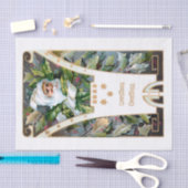  Kerstman met Holly & Gold Stars Tissuepapier (Craft)