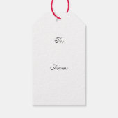  Kerstman met Holly-Label met kerstcadeaus Cadeaulabel (Achterkant)