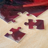 Kerstman met Ierse Rode Setter Kerst Kunst Legpuzzel (Zijkant)