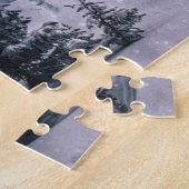 Kerstman met ijsbeer kerstpuzzel legpuzzel (Zijkant)