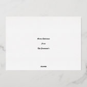  Kerstman met Katten & Honden Kerst Folie Feestdagenkaart (Achterkant)