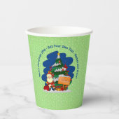 Kerstman met kerstboom 20xx voeg tekst toe papieren bekers (Voorkant)