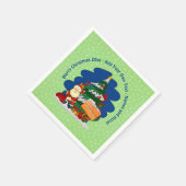 Kerstman met kerstboom 20xx voeg tekst toe servet (Hoek)