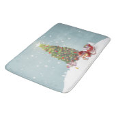 Kerstman met kerstboom badmat (Gekanteld)
