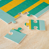 Kerstman met kerstboom en cadeaus legpuzzel (Zijkant)