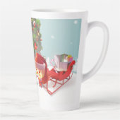 Kerstman met kerstboom latte mok (Rechts)