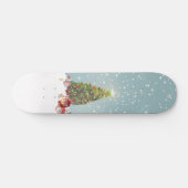 Kerstman met kerstboom persoonlijk skateboard (Horizontaal)