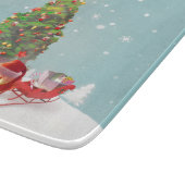 Kerstman met kerstboom snijplank (Hoek)