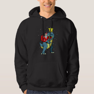 Kerstman met kerstcadeau voor jongens Rex Dinosaur Hoodie