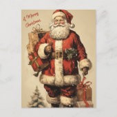  Kerstman met kerstcadeaus Feestdagenkaart (Voorkant)