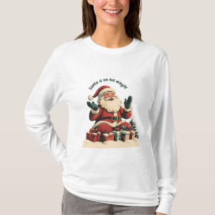 Kerstman met kerstcadeaus t-shirt