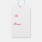  Kerstman met kerstcadeautjes Label Cadeaulabel (Achterkant)