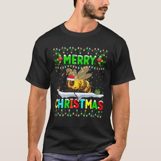 Kerstman met kerstcadeautjes voor bumble bee-verli t-shirt (Voorkant)